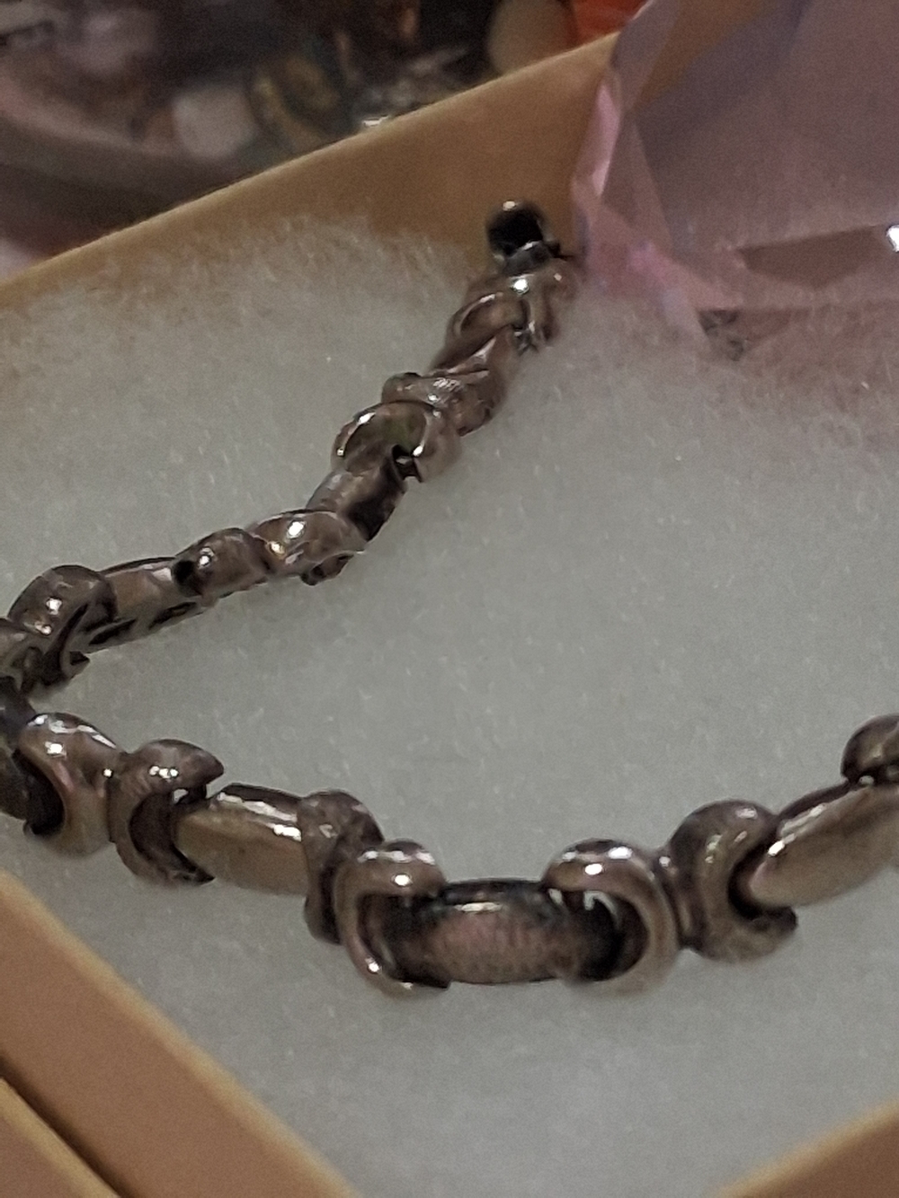 Silver-925 Vintage Bracelet - Polished Chain